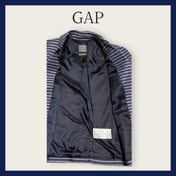 GAP Women's Classic Blue Striped Blazer ~ Size 0 ~ Extra Sharp! - Picture 4 of 7